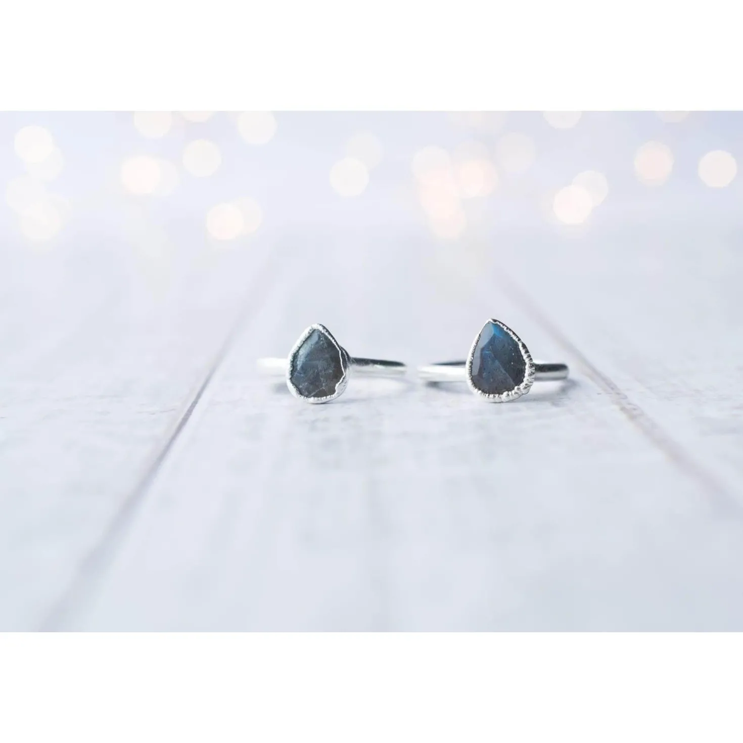 Silver Labradorite feldspar ring | Silver Labradorite Ring