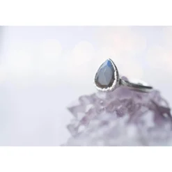 Silver Labradorite feldspar ring | Silver Labradorite Ring