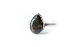 Smokey Quartz ring | Organic stone stacking ring