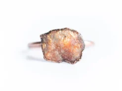 Sunstone ring | Raw sunstone stacking ring