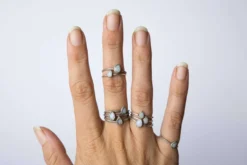 Teardrop opal ring | Rough opal ring