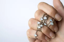 Teardrop opal ring | Rough opal ring