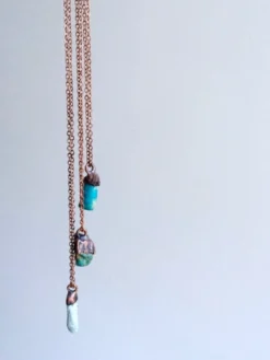 Turquoise nugget necklace | Raw turquoise jewelry