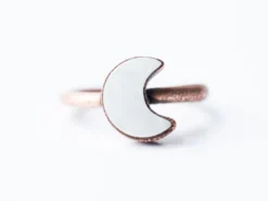 White Quartz ring | Simple stone stacking ring